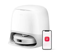 roborock Qrevo Curv S5X Robot Aspiradora, 18500Pa, Sin Enredos, Cepillo Principal DuoDivide, Cepillo Lateral y fregona FlexiArm, Lavado y Secado Automáticos, Control medante Aplicación, Blanco