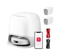 roborock Qrevo Curv S5X Set Robot Aspiradora, Succión HyperForce® de 18500Pa, Cepillo Principal DuoDivide®, Cepillo Lateral en FlexiAr™ ARC, Reactive Tech, Base multifunción 3.0, Blanco