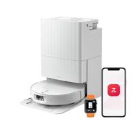 roborock Qrevo Edge 2 Robot Aspirador Succión Extrema de 25000 Pa, Blanco | Succión de 25000 Pa, 7,98 cm Ultrafino para Espacios Reducidos, Base Todo en Uno, Sistema antienredos