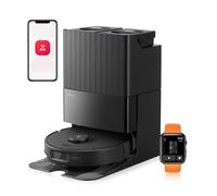 roborock Qrevo Edge S5A Robot Aspirador y Fregasuelos 18.500 Pa, Sin Enredos, FlexiArm Cepillo Lateral y Mopa, Lavado con Mopa de Agua Caliente y Autolimpieza, Secado con Aire Caliente,Negro