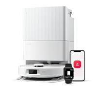 roborock Robot Aspirador QV 35A, 8000Pa de succión, Dos mopas giratorias elevables, cepillos antienredos, tecnología reactiva para Evitar obstáculos, navegación y mapeo,Blanco