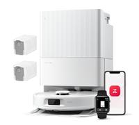 roborock Robot Aspirador QV 35A Set, 8000Pa de succión, Dos mopas giratorias elevables, cepillos antienredos, tecnología reactiva para Evitar obstáculos, navegación y mapeo,Blanco