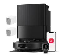 roborock Robot Aspirador QV 35A Set, 8000Pa de succión, Dos mopas giratorias elevables, cepillos antienredos, tecnología reactiva para Evitar obstáculos, navegación y mapeo,Negro