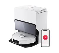roborock S8 MaxV Ultra Robot Aspirador Base de Carga Todo en uno, FlexiArm Design, Aspiradora y friegasuelo 10.000 Pa, DuoRoller Riser, VibraRise 3.0, HyperForce, Reactive Al 2.0, Blanco