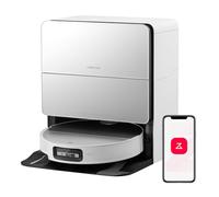 roborock Saros 10 Robot Aspirador, 22.000Pa de succión, 7,98 cm Ultrafino, fregona extraíble automática, AI de evitación de obstáculos, dispensador automático de detergente, Negro (Plateado)