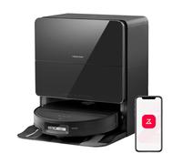 roborock Saros 10 Robot Aspirador, 22.000Pa de succión, 7,98 cm Ultrafino, fregona extraíble automática, AI de evitación de obstáculos, dispensador automático de detergente, Negro (Negro)