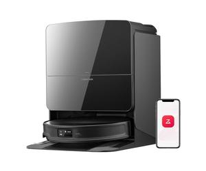 roborock Saros 10R Robot Aspirador 22000Pa Succión con mopa, Cuerpo Ultrafino de 7,98 cm, Obstáculo Extremo de 4 cm, Sin enredos, FlexiArm Riser, Vaciado Automático, Secado con Aire Caliente, Negro