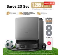Roborock Saros 20 Set : Chasis AdaptiLift® 3.0 para cruces de umbral suaves, con una potencia de succión de 36 000 Pa
