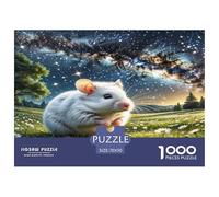 Roborovski Hamster Puzzle 1000 Piezas para Adultos, Juego Desafiante, Antiestrés, Ejercita Memoria para Hombres, Mujeres, Mayores 70x50cm/1000pcs