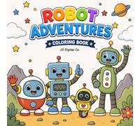 Robot Adventures: Fun and Easy Coloring Pages for Kids Ages 4-8 | Cute Robots, Space, Ocean, Jungle and More