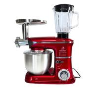 Robot Amasadora batidora Eisenbach 6.5 litros/2000w bol de acero inoxidable, 6 velocidades, con picadora de carne y licuadora. Ideal para amasar, mezclar y batir