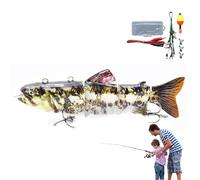 Robot, Animado, Robótica Realista - Cebo Iluminado por LED, Swimbait Articulado De 4 Segmentos, para Bar, Lucio, Almizcle