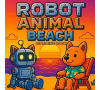 Robot Animal Beach Coloring Book: 30 Fun & Relaxing Designs!
