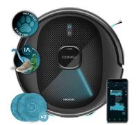 Cecotec Robot Aspirador y Friegasuelos con IA Conga 9990 AI Spin Revolution Ultra Power. 10000Pa, Navegación Inteligente, Barre, Aspira, Friega y Pasa Las Mopas, Autonomía 240mins, Cepillo Silicona