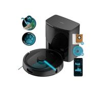 Cecotec Robot Aspirador Conga 9990 AI Spin Revolution Supreme Home, 10.000 Pa, Navegación láser, Base de Autovaciado, Inteligencia Artificial, Evita Objetos, Control App, 240 min Autonomía