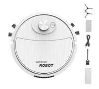 Robot aspirador genérico robot aspirador | Robot de limpieza recargable USB con control de botón,Productos de limpieza para el hogar Silenciador para suelos de piedra, laminados y madera