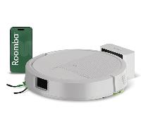 iRobot Roomba 115 Combo, Robot Aspirador y friegasuelos 2 en 1, Potencia de succión de 15000 Pascales, Cepillo Lateral Extensible, Mopa de fregado extendida, Navegación Clearview LiDAR, App, Blanco