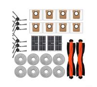 Robot Aspirador Kit de Accesorios Compatible con Xiaomi para Mijia M40 D110CN: 2 Cepillos de rodillo en forma de V 4 Filtros HEPA 6 Cepillos Laterales 8 Bolsas de Polvo 8 Trapeadores