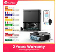Robot Aspirador Lefant M265 con Mapeo, 20000Pa, Rodillo Autolimpiante, Lavado con Agua Limpia, Láser dToF, Evita Obstáculos, Anti-Enredos, Compacto, WiFi 2.4G/5G/Alexa/APP Negro