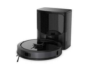 Robot aspirador Nedis SmartLife Navegación láser | Wi-Fi | Capacidad del recipiente de recogida: 0,6 l | Carga automática | Tiempo máximo de funcionamiento: 240 min | Negro | Y