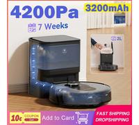 Robot aspirador Proscenic Q8 Max con estación de vaciado máximo 4200Pa 200min tiempo de ejecución 3 modos de limpieza electrodoméstico Proscenic Q8 Max