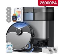 Robot Aspirador Ultenic con Autovaciado Navegación Láser 25000 Pa y Fregado Dualspin