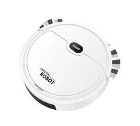 Robot Aspirador, USB Smart 3 en 1, súper Delgado, Potente succión, silencioso, Robot Aspirador autocargable, Limpia Desde Pisos Duros hasta alfombras de Pelo Medio (Blanco)