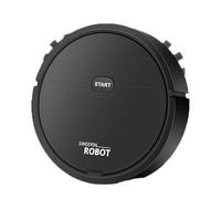 Robot Aspirador, USB Smart 3 en 1, súper Delgado, Potente succión, silencioso, Robot Aspirador autocargable, Limpia Desde Pisos Duros hasta alfombras de Pelo Medio (Negro)