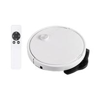 Robot aspirador y escoba 2 en 1, 3800pa Robot aspirador ultrafino y silencioso con tanque de agua, potente aspirador robot lavador con mando a distancia para casa, oficina, suelos duros (blanco)