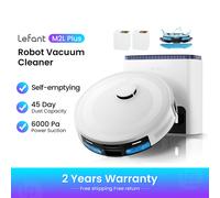 Lefant M2 Plus Aspiradora y fregona robot con tecnología LiDAR, detección de obstáculos PSD de 190°, succión de 6000 Pa, autonomía de 45 días, mapeo de múltiples plantas. M2L PLUS