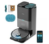 Cecotec Robot Aspirador y Friegasuelos Conga 15090 SpinArm Home&Wash. 8000Pa, App, Navegación Láser, Base Autovaciado con Tanques de Polvo y Agua, Limpieza-Secado de Mopas, Cepillo Silicona y Mopas
