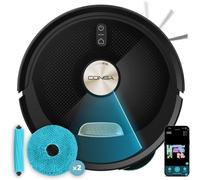 Cecotec Robot Aspirador y Friegasuelos con IA Conga M100 Spin AI. Inteligencia Artificial, 20000Pa, Cepillo de Silicona Antienredos, Mopas Giratorias, Autonomía hasta 220 m², Control App 3.0