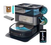 Cecotec Robot Aspirador y Friegasuelos con IA, Base Autovaciado y Tecnología Láser Conga Z100. 20000Pa, Fregado Profesional con Mopa Bimaterial XXL, Autovaciado Polvo, Agua y Limpieza de Mopas, App