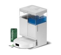 iRobot Roomba Plus 515 Combo Base AutoWash multifunción y autolimpiable, 22.000 Pascales, Mopa Extensible, Mopas DualClean Elevables, Lava&Seca con Calor,Clearview LiDAR, Autonomía 90 Días, Blanco