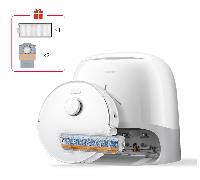Roborock Qrevo Curv 2 FlowX Robot Aspirador y Friegasuelos, Succion 20000 Pa, Estacion de Carga, 220 rpm, Color Blanco