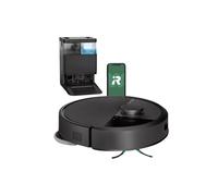 iRobot Roomba Plus 405 Combo con Base AutoWash multifunción y autolimpiable, Lavado y Secado mopas DualClean elevables, Clearview LiDAR, 75 días de autovaciado, Doble fregado con SmartScrub, App