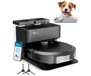 Robot Aspirapolvere E Scopa Connesso Con Base Svuotante Eziclean AlL-IN-One Z10 Plus - 240 Min - 6000 Pa - 180 M? - 1,5 L
