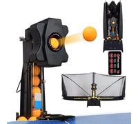 Robot automático de tenis de mesa, lanzador inteligente de pelotas de ping pong con varias opciones de giro, incluye 100 pelotas de entrenamiento para mejorar la práctica y el desarrollo de