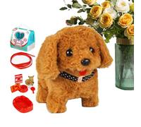 Robot -cachorro, cachorro realista, perro robot que se comporta como un perro real, Mascota de peluche, peluche electrónico interactivo, senderismo, ladrido, meneo para niños y