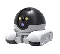 Robot Camera, 1080P Wi-Fi Robotic with Cameras, 4.33x2.48x2.83 Inch AI Powered HD Double Lens & 360 Degree Night Vision, App Control Remote Monitor for Children, Pet, Nursery, Apartment, and Vacation