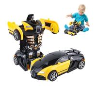 Robot Car para niños - Vehículo cambiante de Forma con luz y Sonido | Juguetes de deformación Figuras de acción, Toy de Auto de acción 2 en 1 para niños, Stem edu