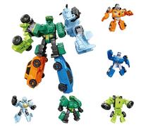 Robot Car - Transformación De Robots Car - Vehículos De Transformación De Robots Juguetes | Modelos De Montaje De Juguetes Para Niños A partir de 3 Años, Juguetes Robóticos, Juguetes Educados