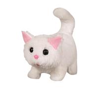 Robot Cats, Plush Realistic Electronic Cat, 7.48x4.33x6.69 Inch, Interactive Robotic Kitten, Soft Stuffed Animal Toy, Ideal for Children, Boys, Girls, Kids, White/Pink/Yellow/Gray