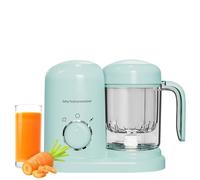 Robot cocina de bebé multifunción, cocción a vapor y mezcla automática, fácil de limpiar, mezclador con pantalla LED para niños a partir de 4 meses, diseño todo-en-uno y compacto (verde)