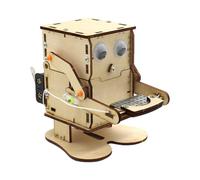 Robot Comemonedas - 12x13x15cm | Kit De Experimentos Científicos De Bricolaje | Robot Educativo De Montaje De Bricolaje Para Niños | Juguete De Aprendizaje STEM | Desarrollo De Habilidades Motoras Fin