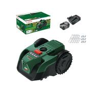 Robot cortacésped a batería VISIMOW18V-100 de Bosch (para superficies de hasta 100 m², anchura de corte: 16 cm, altura de corte 20-60 mm, con cuchillas de repuesto, incl. batería y cargador)
