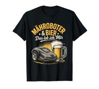 Robot cortacésped y cerveza Me alabo a mí mismo Camiseta