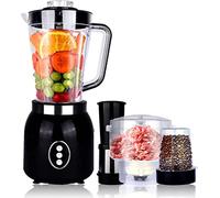 Robot culinario multifunción 4 en 1 con filtro, batidora portátil, molinillo de café de alta potencia 600 W, picadora de carne para zumo, verduras, café, hielo picado 6 cuchillas, 1.8 L