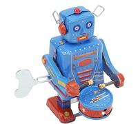Robot de Batería con Mecanismo de Relojería, Hojalata, Retro, Hecho a Mano, Colección para Niños y Adultos, Encantador y Adorable Juguete de Cuerda para Decoración del Hogar