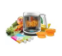 Baby Brezza - Robot Cocina Bebe - Baby Food Maker Deluxe - Multifunción 3 en 1 para Bebés - Descongela, Cocina al Vapor y Tritura - Procesador de Alimentos Bebe
